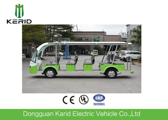 Low Noise 4 Wheel Pure Electric City Bus / Electric Passenger Vehicle 14 Seats For Tour